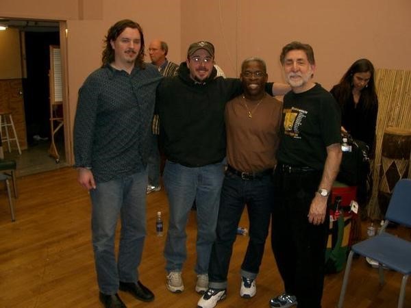 Jim Donovan founding member of Rusted Root and Professor @ St. Francis Univ, Mr. McCamley, Mamady Keita West African (Guinea National Ballet) Master Drummer, and Dr. Dan Trevino.