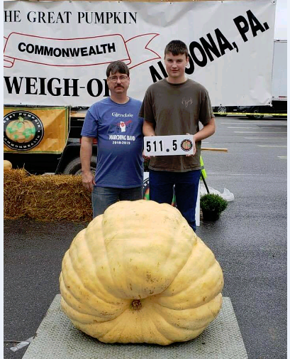 West Branch Freshman Grows Giant Pumpkin