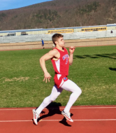 Will Herring runs the 400-meter during one of the track meets.