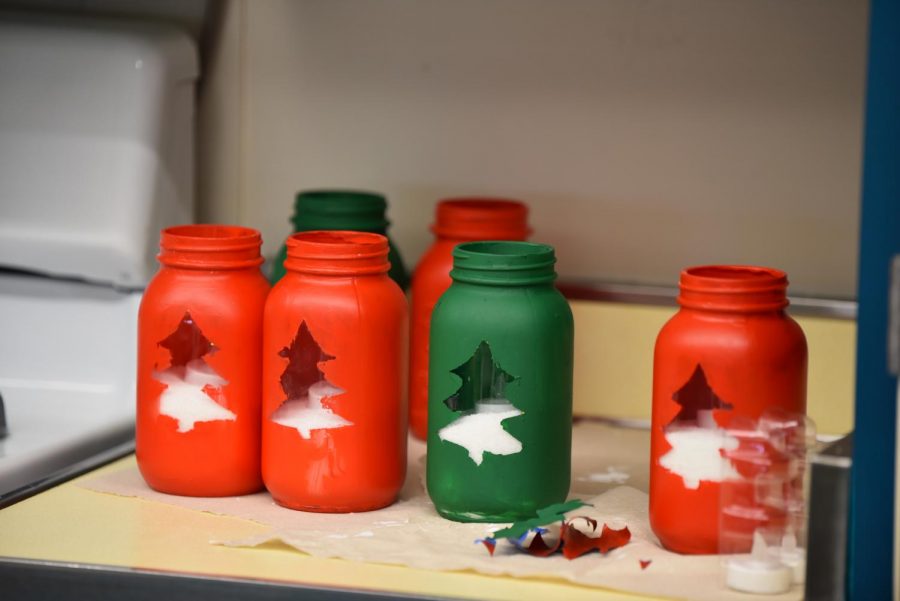 Cute little Christmas tree jars.