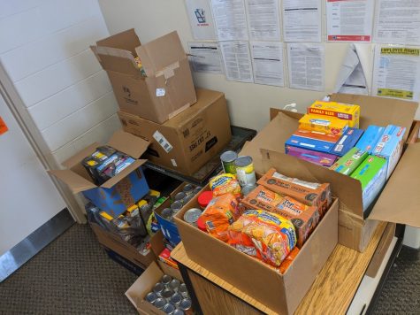 Food bank donations.