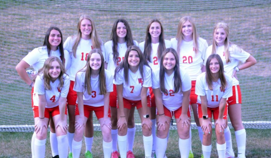 The 11 returning letterwinners from the Lady Warrior Soccer team