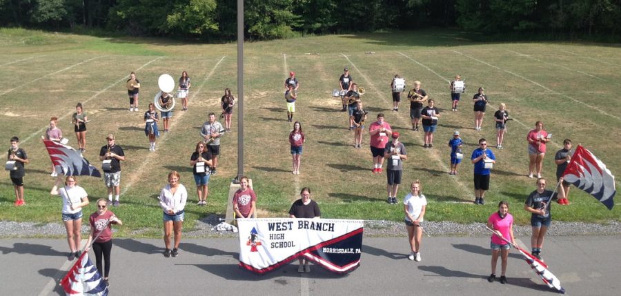 The Mighty Warrior Marching Band on day 5 of bamp camp