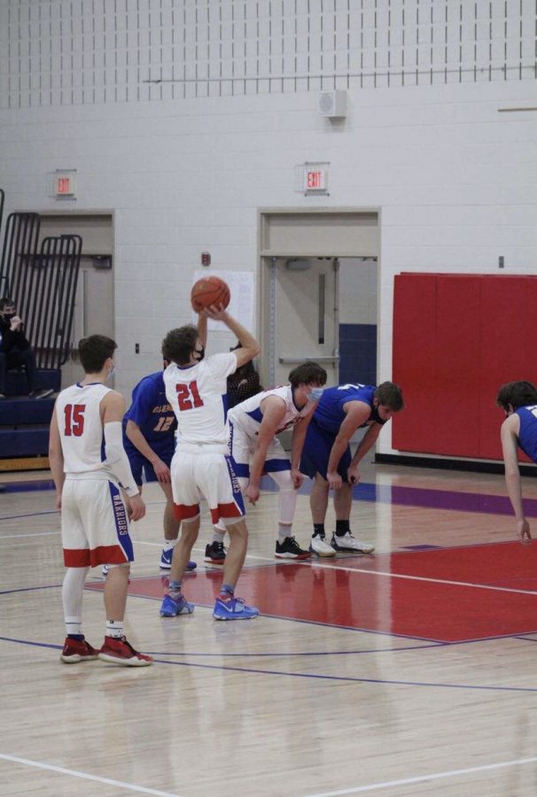 Zack Tiracorda shoots a free throw against Glendale after being fouled on a shot.