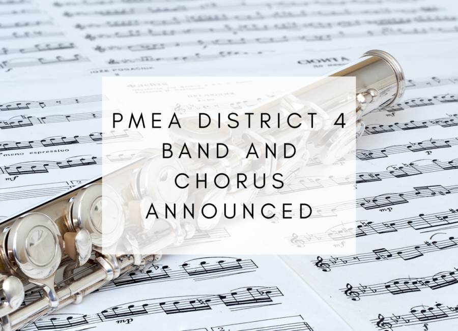 West Branch music department selects twelve people to represent our school at District 4 Band and Chorus, with two people representing both!