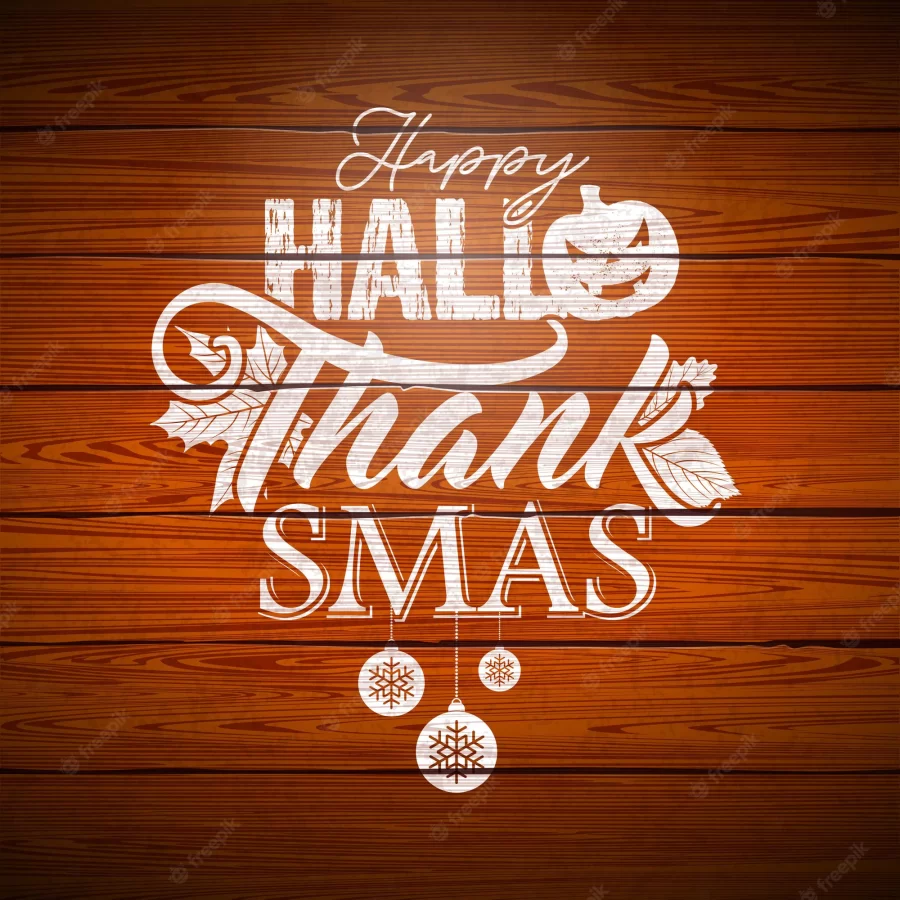 An+image+of+the+phrase+HappyHalloThanksmas+which+encompasses+Halloween%2C+Thanksgiving%2C+and+Christmas.