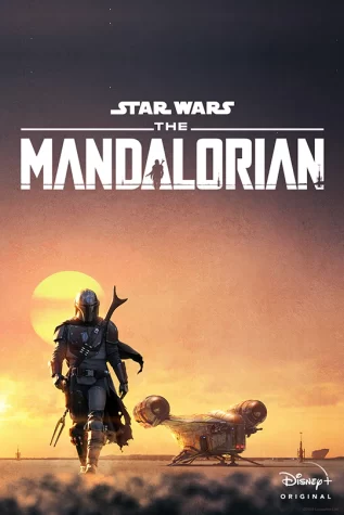 The official poster for the Disney+ original series, Star Wars: The Mandalorian.