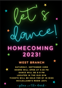 Get ready for the colorful lights and a night of dancing with this year’s homecoming theme, Glow in the Dark!