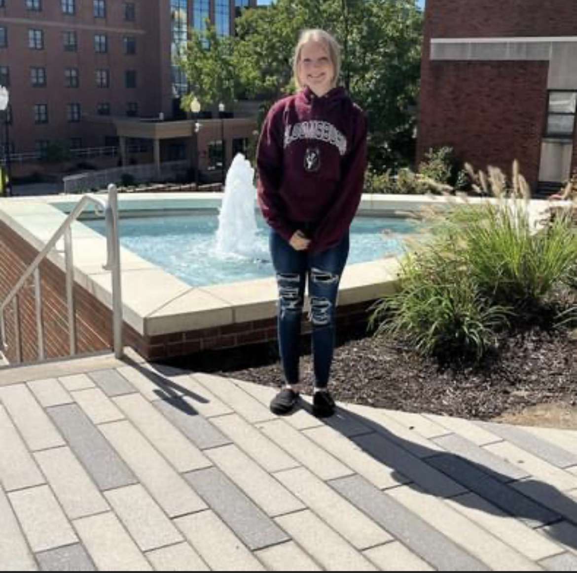 Alayna Philips tours Bloomsburg with her mother on a day off from school.