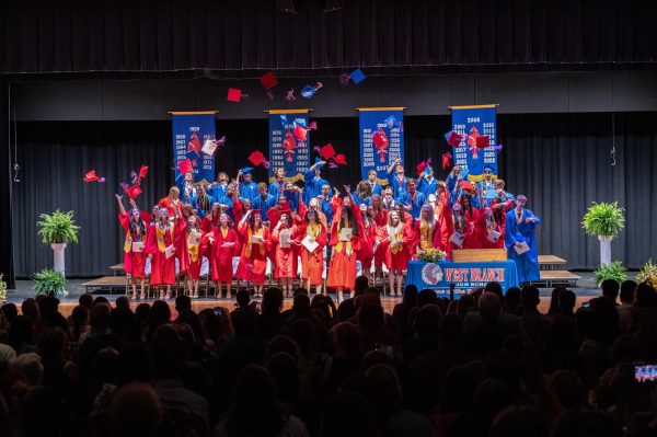 The West Branch class of 2023 at their graduation ceremony.