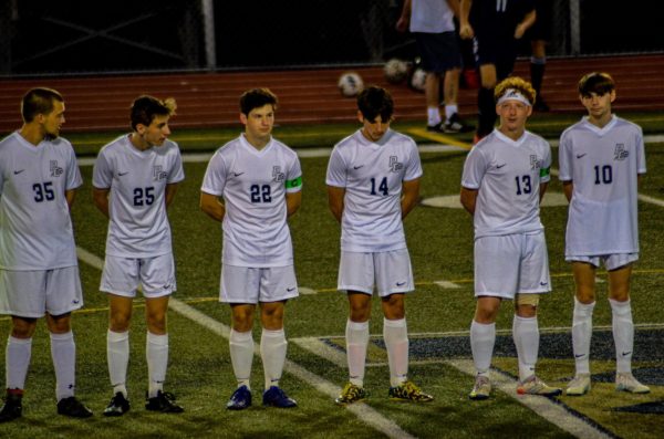 The Philipsburg Osceola boys soccer team takes the pitch ready to take on their opponents.