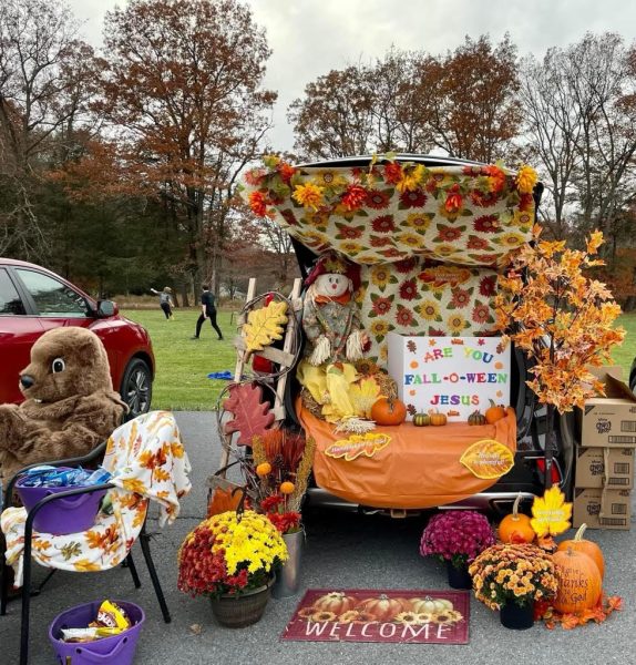 A decorated trunk from last years trunk or treat at the Gethsemane. 