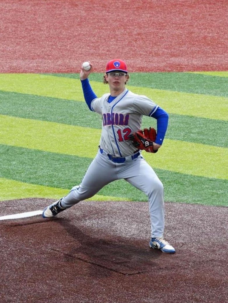 Luke Liptak delivers a powerful pitch during a recent baseball game.