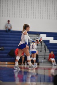 Kephart gets ready to serve the ball over to the opposing team. 