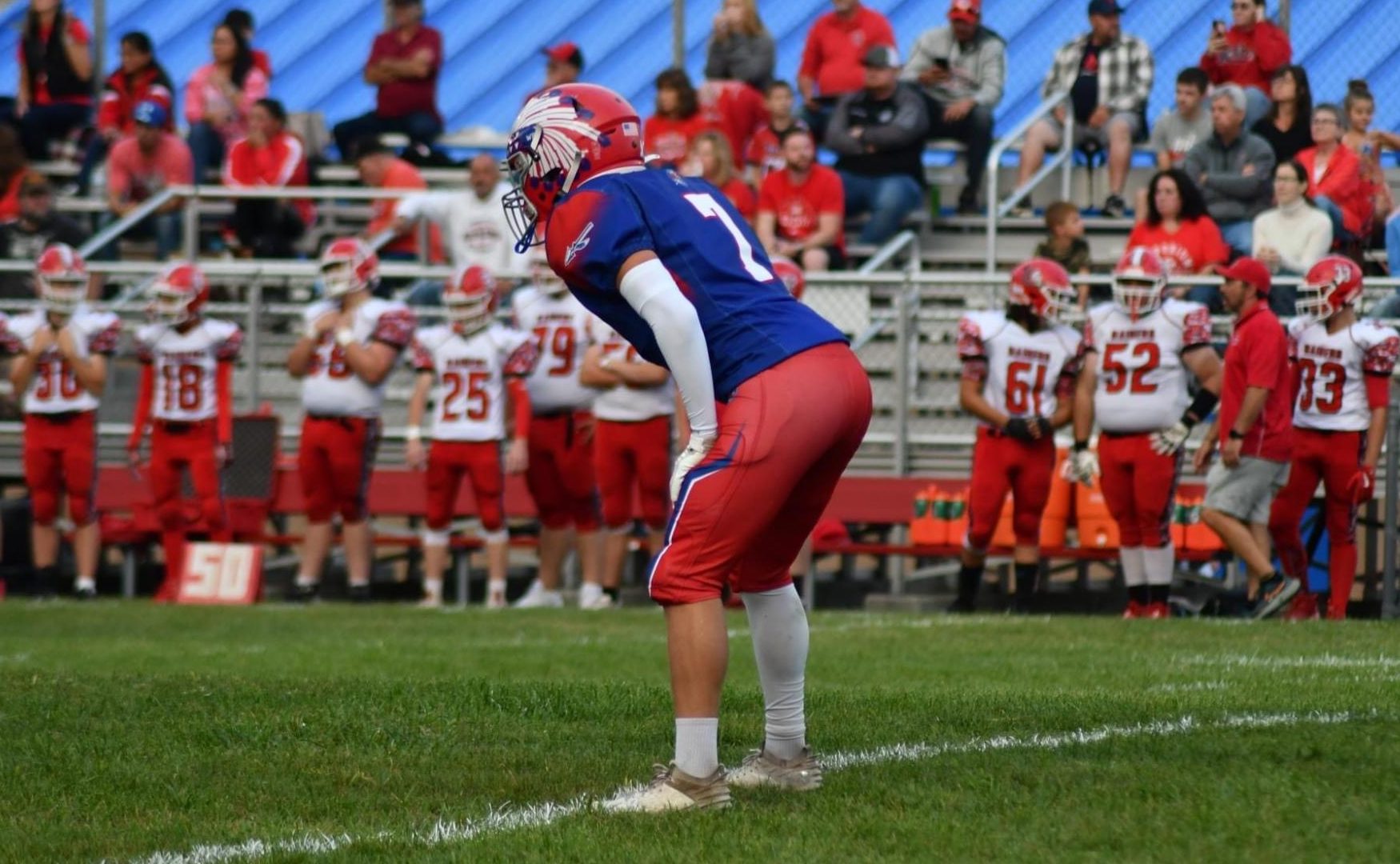 Fluck gets ready for the next play against Cameron County. 