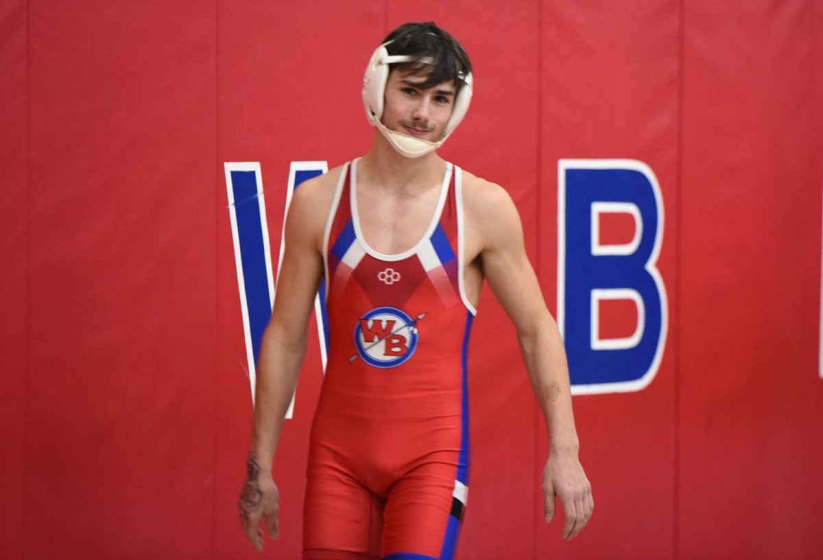 Drake Taylor hypes himself up before his match against Currwensville. 