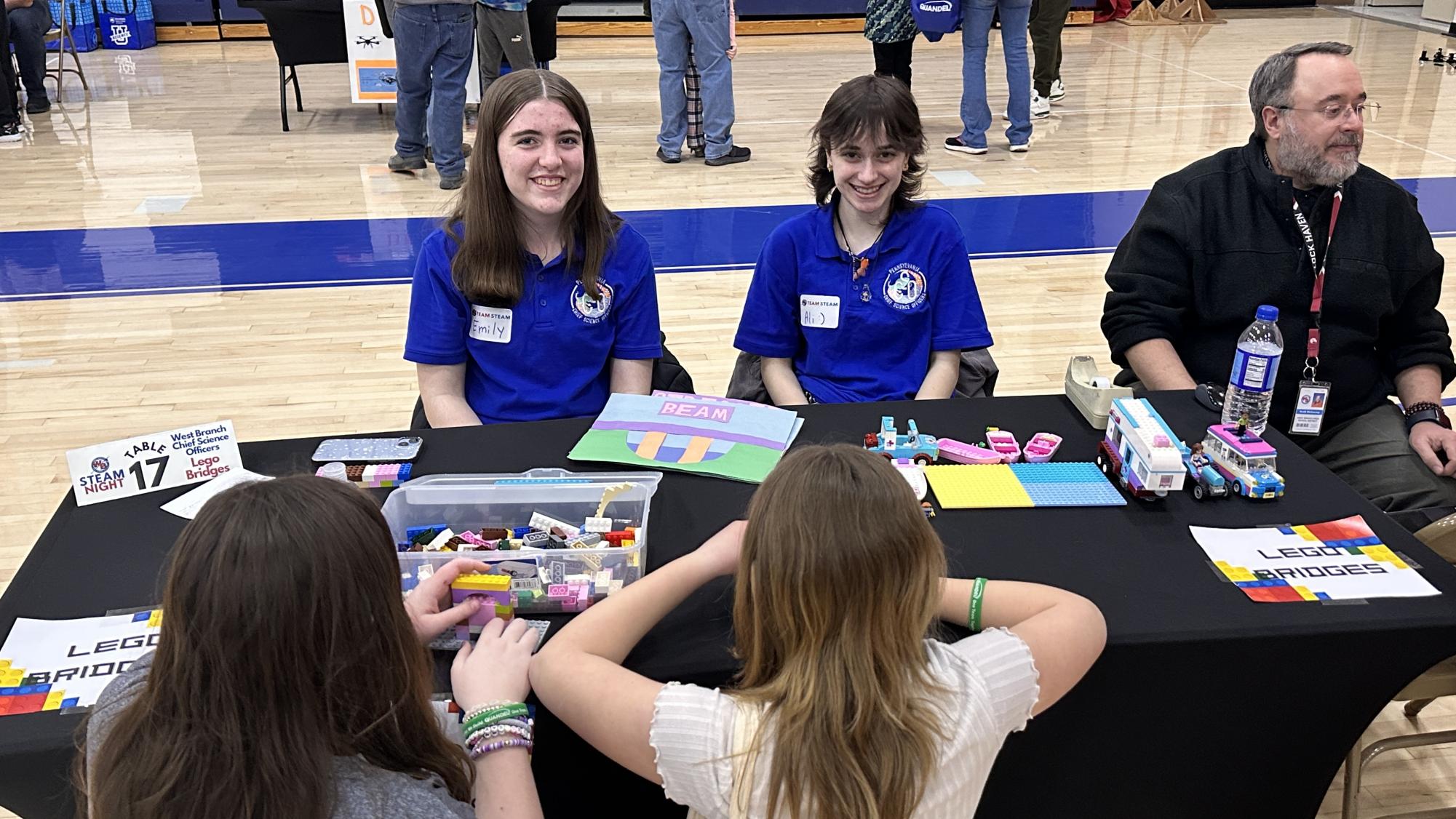 Chief Science Officers (CSO), Emily Shingledecker and Ali McCamley provided students with an opportunity to build different bridge designs using LEGO bricks.