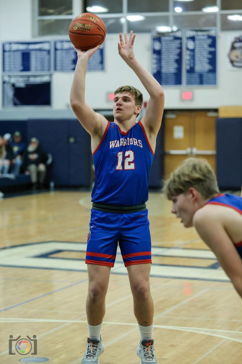 Koleno shooting a foul shot during a game against St. Josephs.