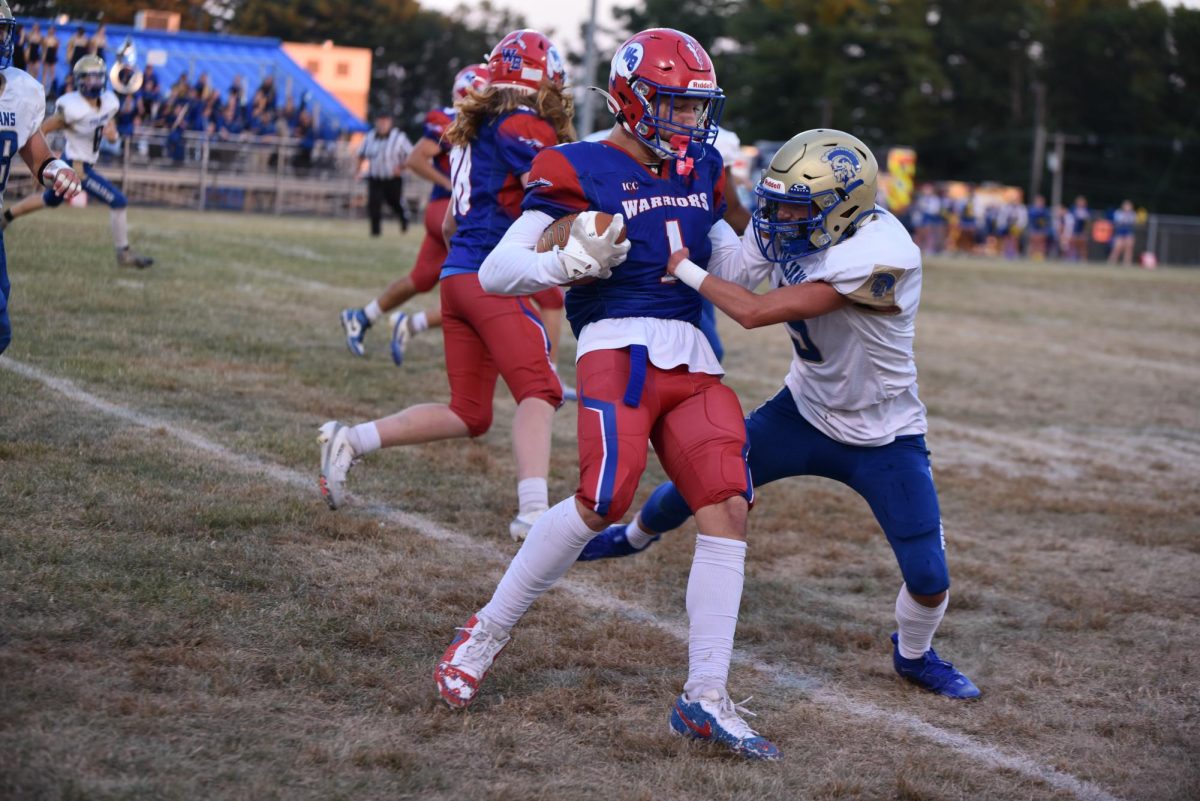 Frankie Leskovansky fights for yards, refusing to go down easily.