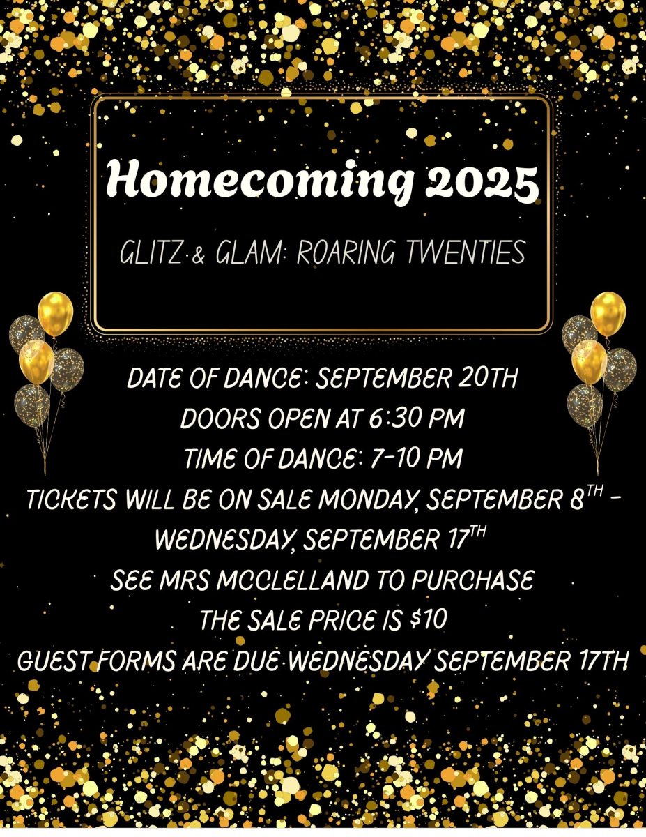 2025 Homecoming! The doors open at 6:45 with the dance starting at 7pm and ending at 10pm!