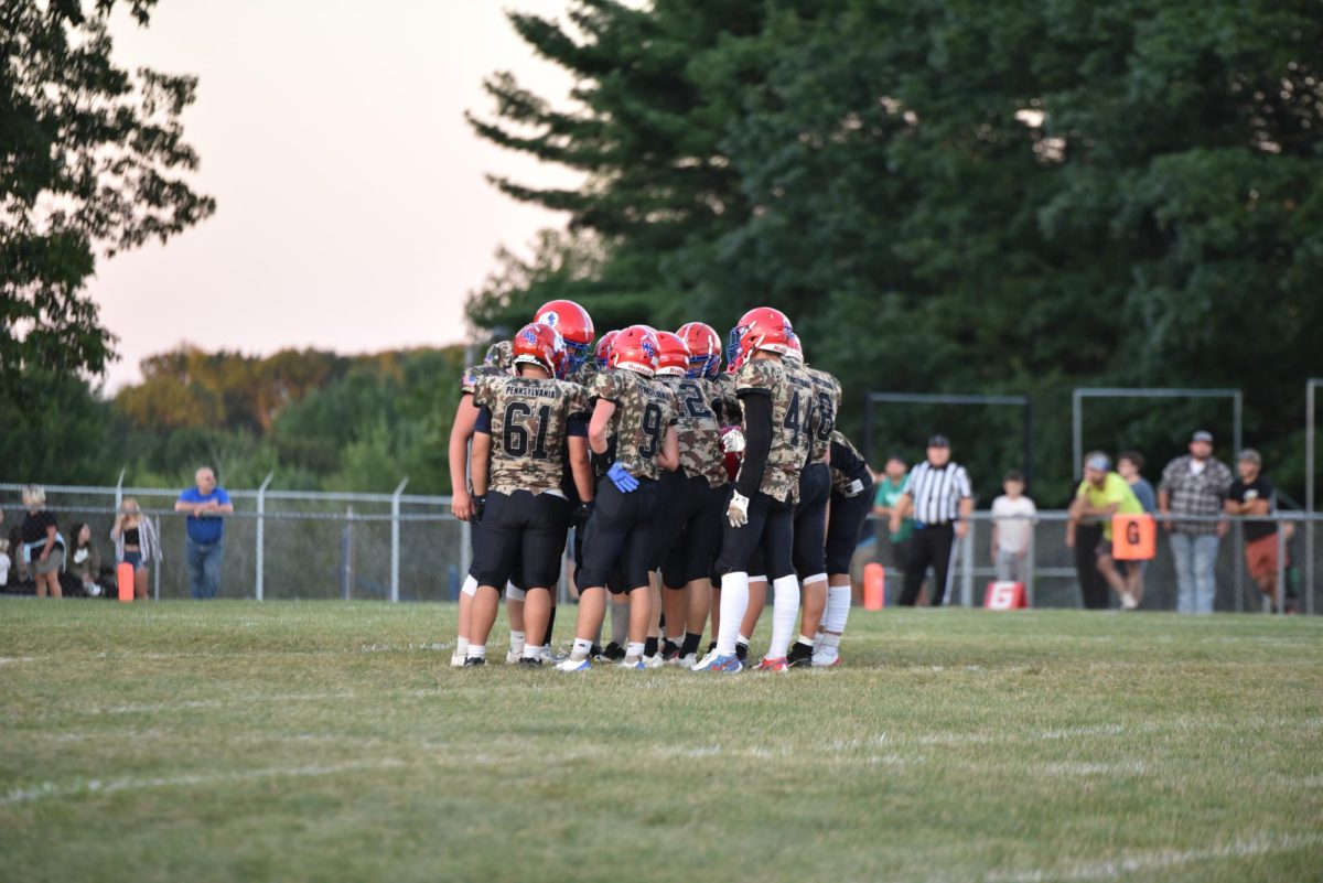 Quarterback Conner Danko calls the play out before the snap.
