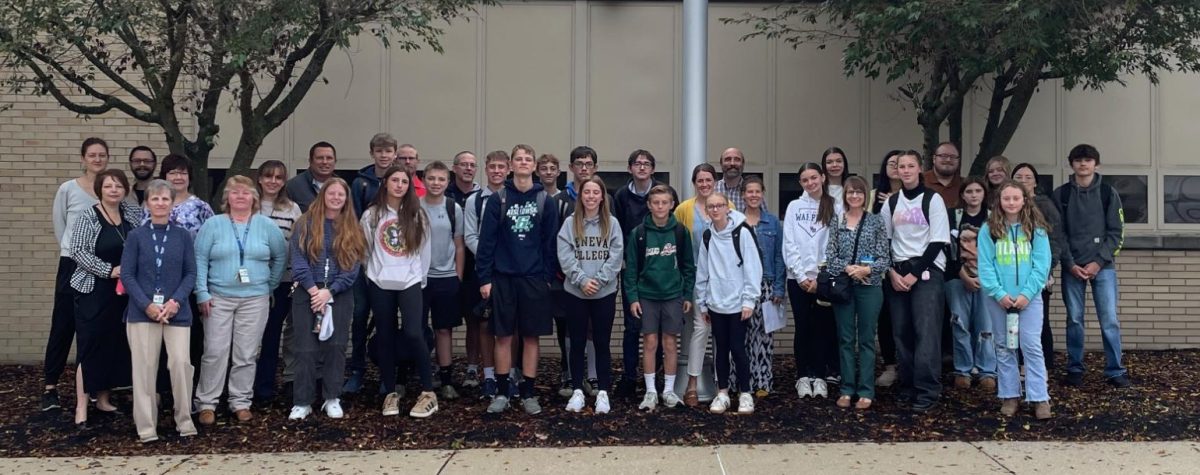 Participants of this year’s See You at the Pole gathering pose for a group photo.